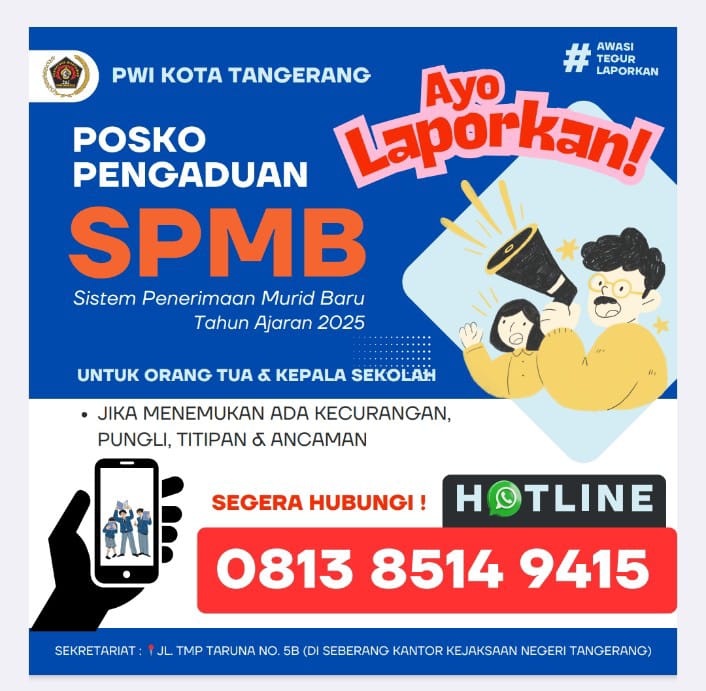 Cegah Pungli, PWI Kota Tangerang Siagakan Posko SPMB 2025