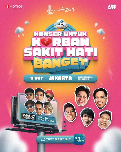 Konser Ini Khusus Buat Kamu yang Pernah Disakiti, Juicy Luicy dan Adrian Khalif Akan Obati Luka Hatimu